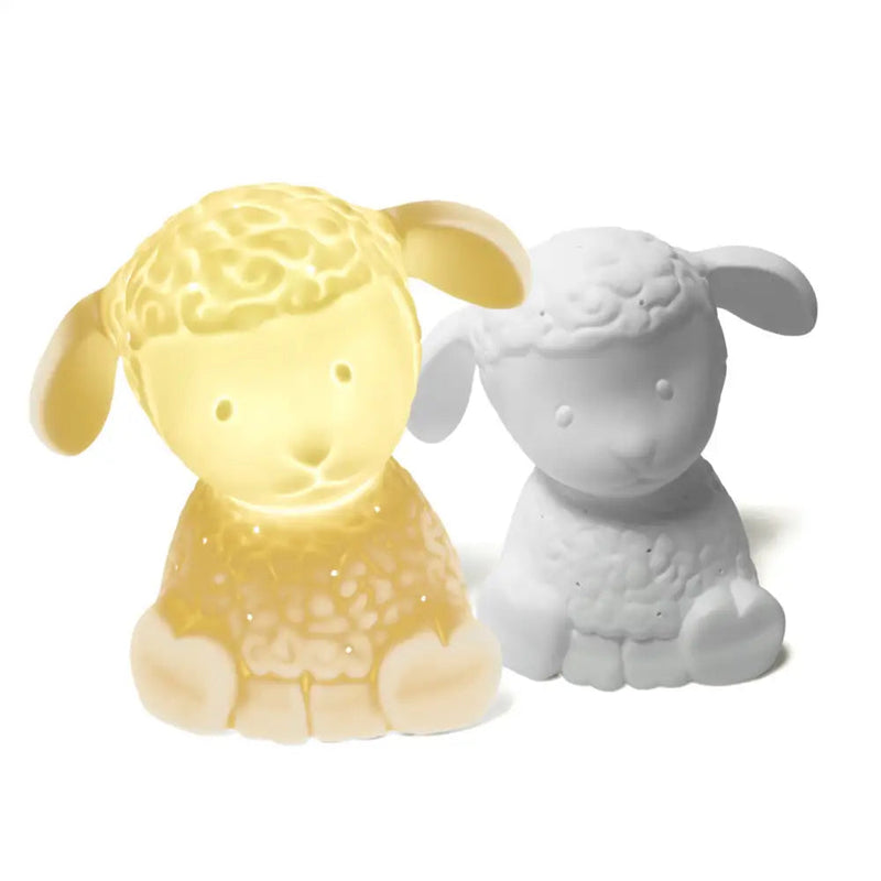 Light Glow Baby Sheep Ceramic Lamp - Giftware