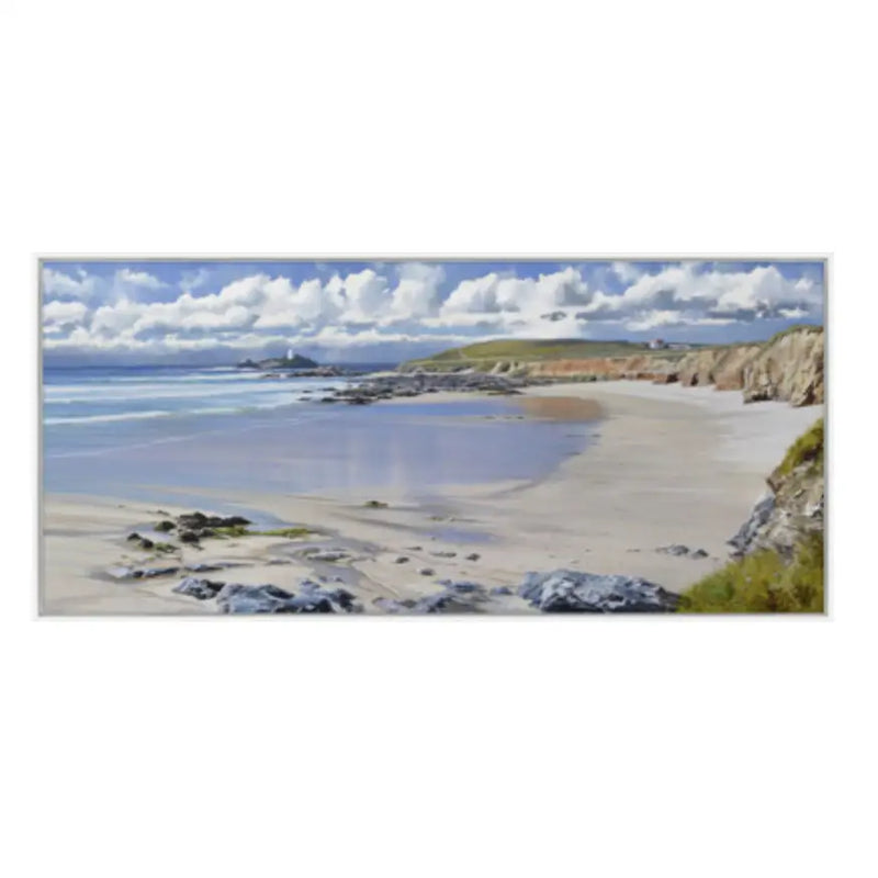 Lighthouse View Framed Canvas Picture 139x64cm - Homeware