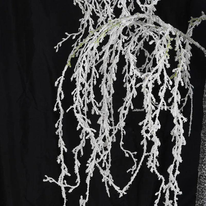 Lit Flock Willow Tree 1.8m Warm White LEDs - Christmas