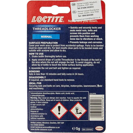 Loctite Threadlocker - Normal (Medium Strength) 5g