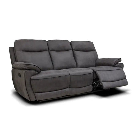 Lota Fabric Reclining Sofa Range - Charcoal - Charcoal /