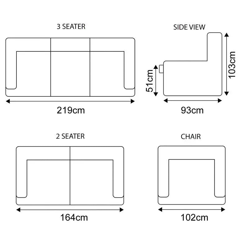 Lota Fabric Reclining Sofa Range - Charcoal - Sofas