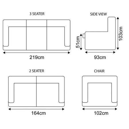 Lota Fabric Reclining Sofa Range - Charcoal - Sofas