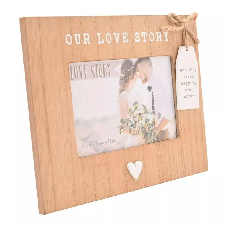 Love Story Wooden Frame - Homeware >> Clocks >> Mantel