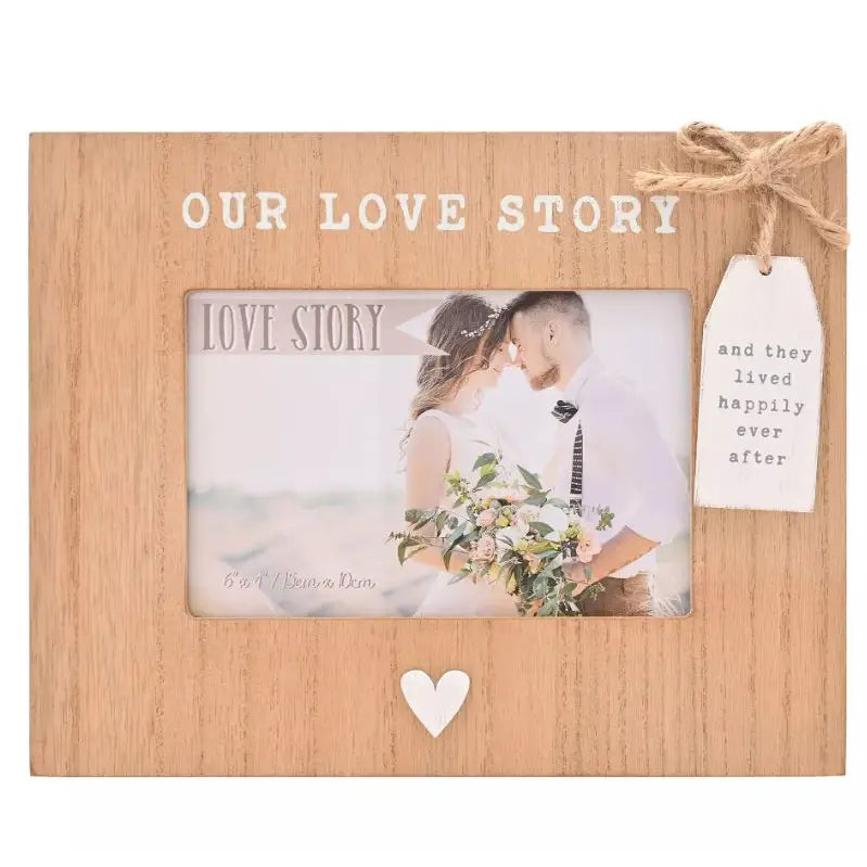 Love Story Wooden Frame - Our Story - Homeware >> Clocks >>