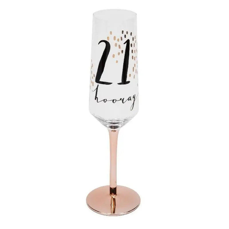 Luxe Birthday Flute - Prosecco Glasses with Various Ages -