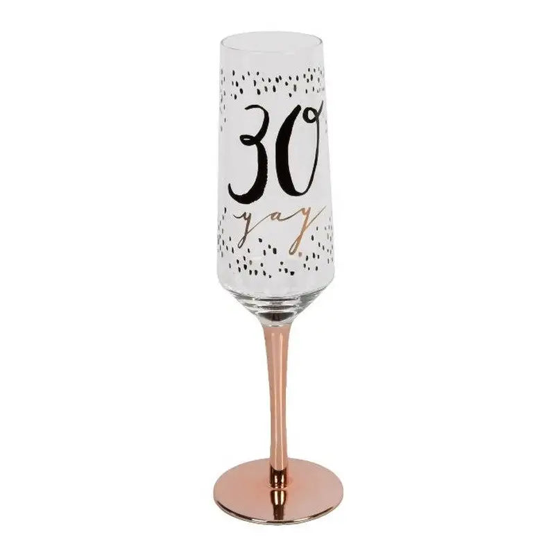 Luxe Birthday Flute - Prosecco Glasses with Various Ages -