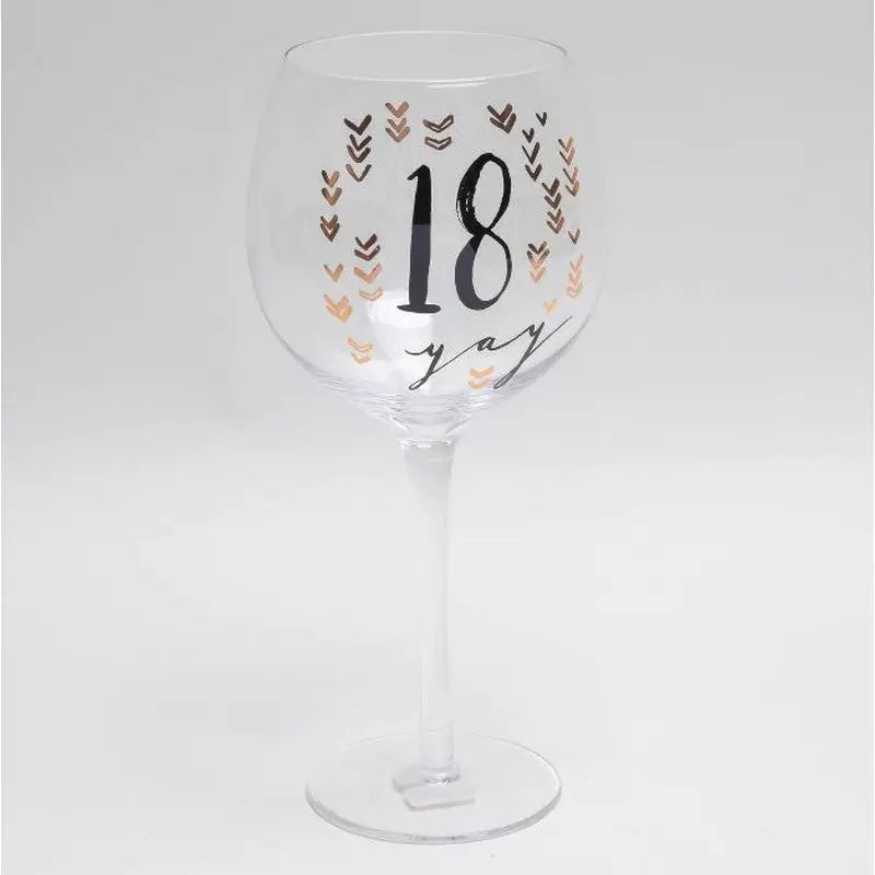 Luxe Birthday Gin Goblet Glass - Available in Various Ages -