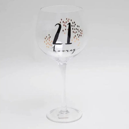 Luxe Birthday Gin Goblet Glass - Available in Various Ages -