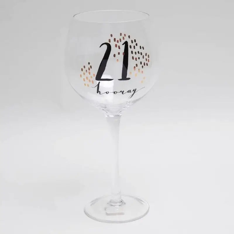 Luxe Birthday Gin Goblet Glass - Available in Various Ages -