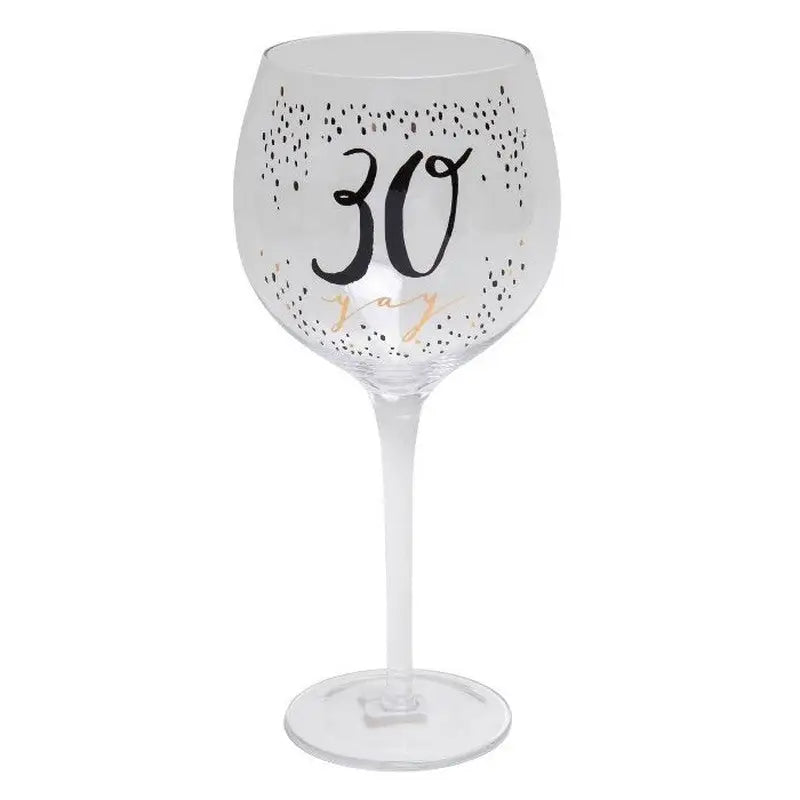 Luxe Birthday Gin Goblet Glass - Available in Various Ages -