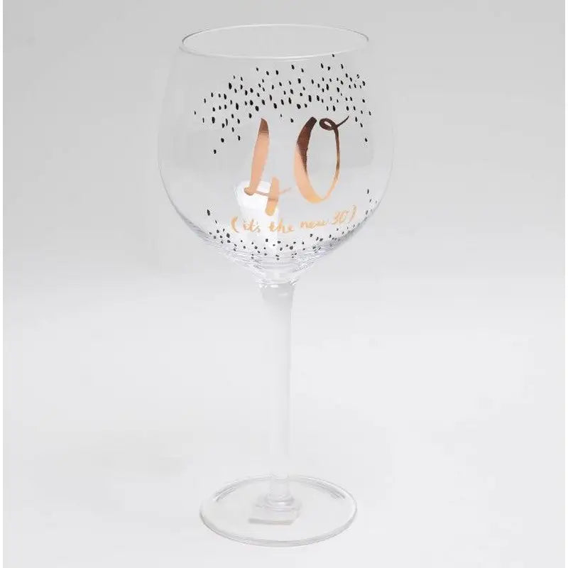 Luxe Birthday Gin Goblet Glass - Available in Various Ages -