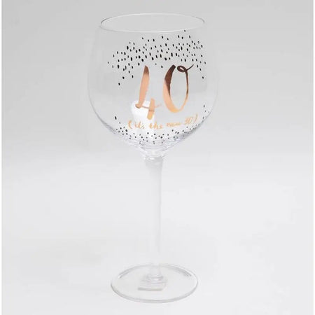 Luxe Birthday Gin Goblet Glass - Available in Various Ages -