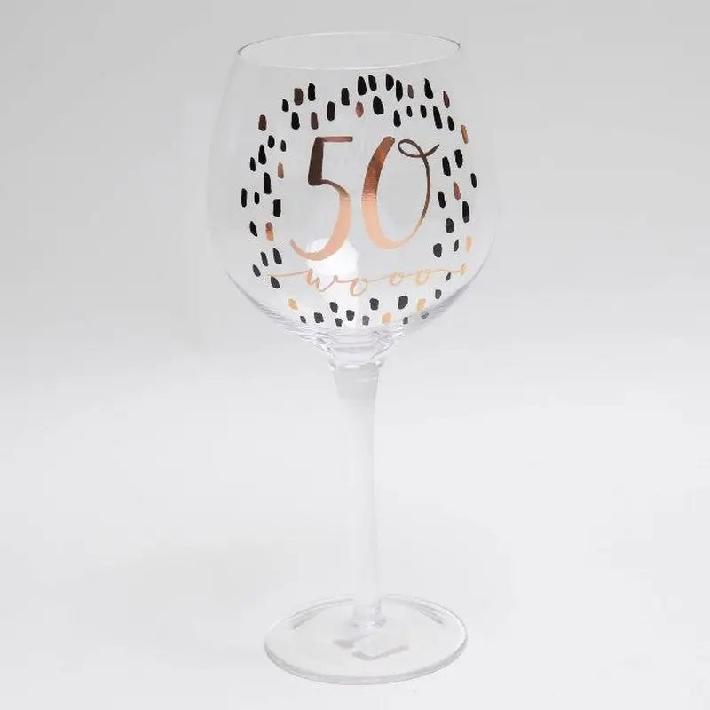 Luxe Birthday Gin Goblet Glass - Available in Various Ages -