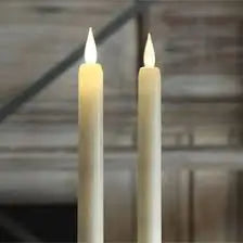 Luxe LED Taper Candle White Cream - 2 Pack - Homeware >>
