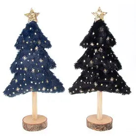 Luxe Xmas Velvet Tree Tall (1 SENT - 2 Colours) - Christmas