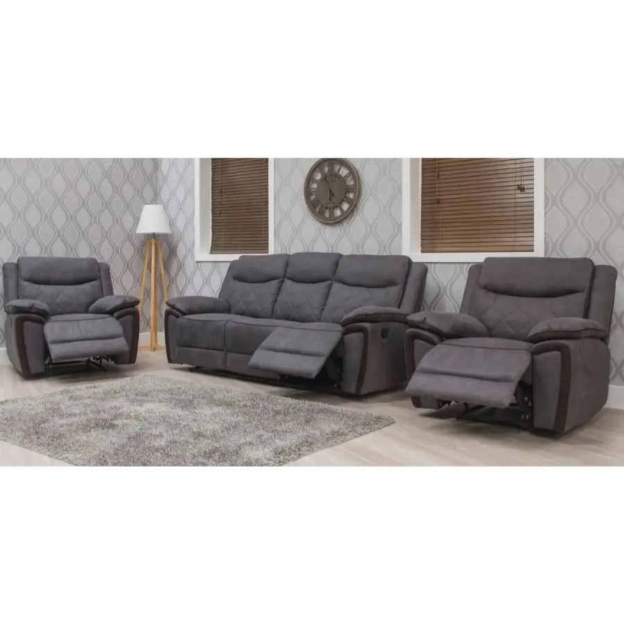 Lynic Faric Sofa Range - Dark Grey - Sofas