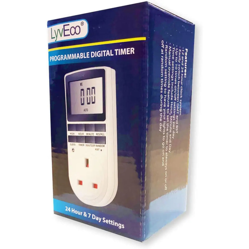 LyvEco Programmable Digital Timer 24H & 7 Day Settings