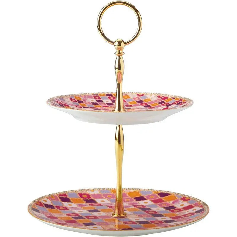 M&W T N Cs Kasbah 2 Tier Stand Rose Giftbox - Cake Stand