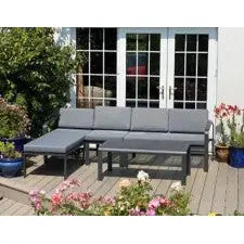 Malmo Aluminium Casual Corner Coffee Table Set - 2 Piece