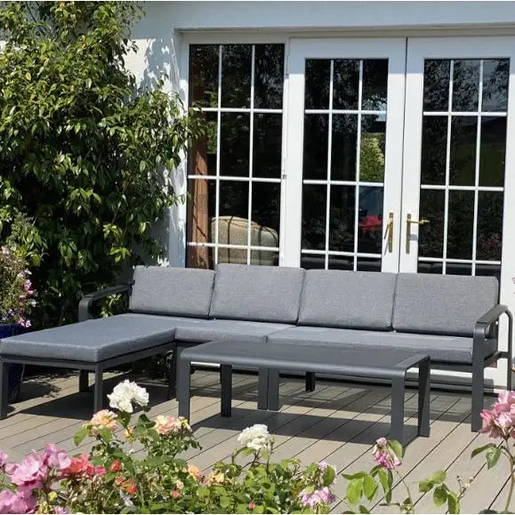 Malmo Aluminium Casual Corner Coffee Table Set - 2 Piece