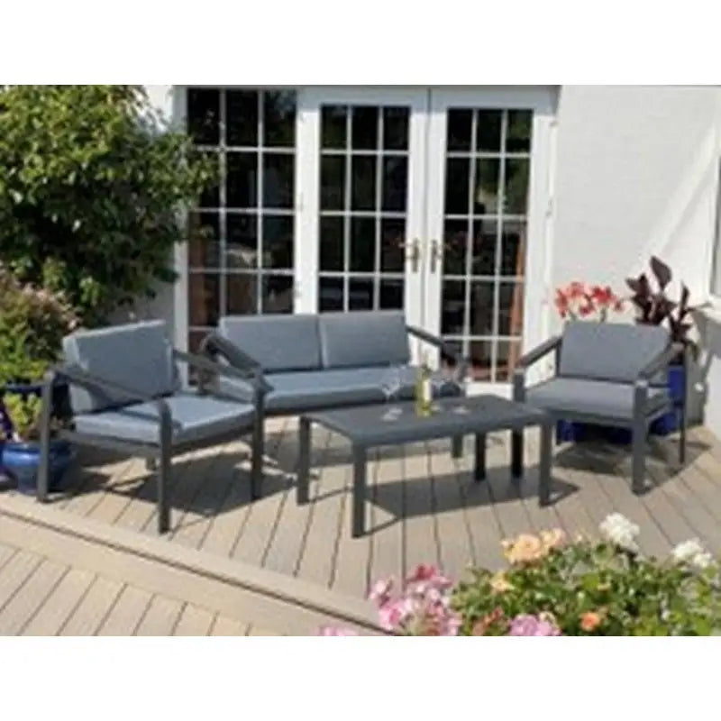 Malmo Aluminium Coffee Table - 5 Piece Set - Garden