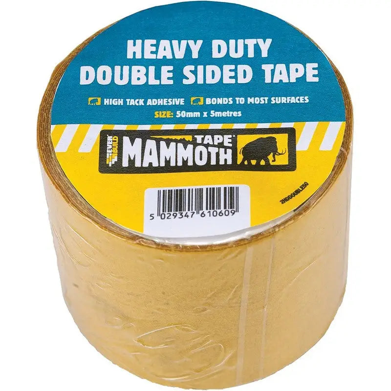 Mammoth Tape Heavy Duty Double Sided Tape 50m x 5M - DIY