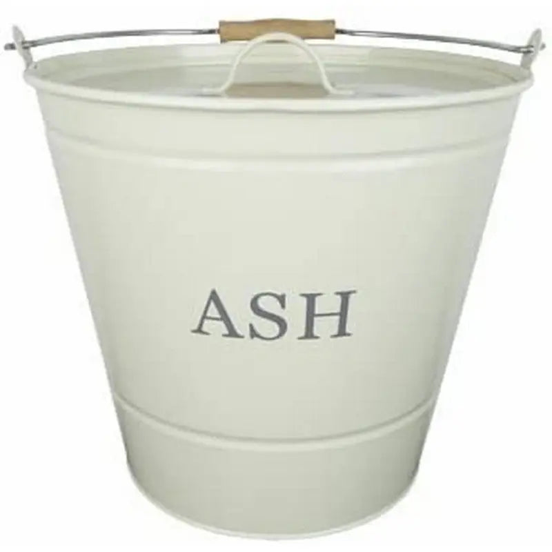 Manor 32cm Ash Bucket With Lid - Cream 0349 - Fireside