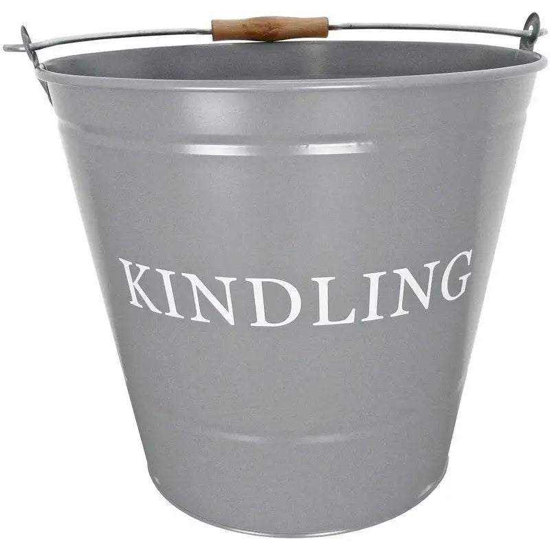 Manor 32cm Kindling Bucket - Grey - 0346 - Fireside