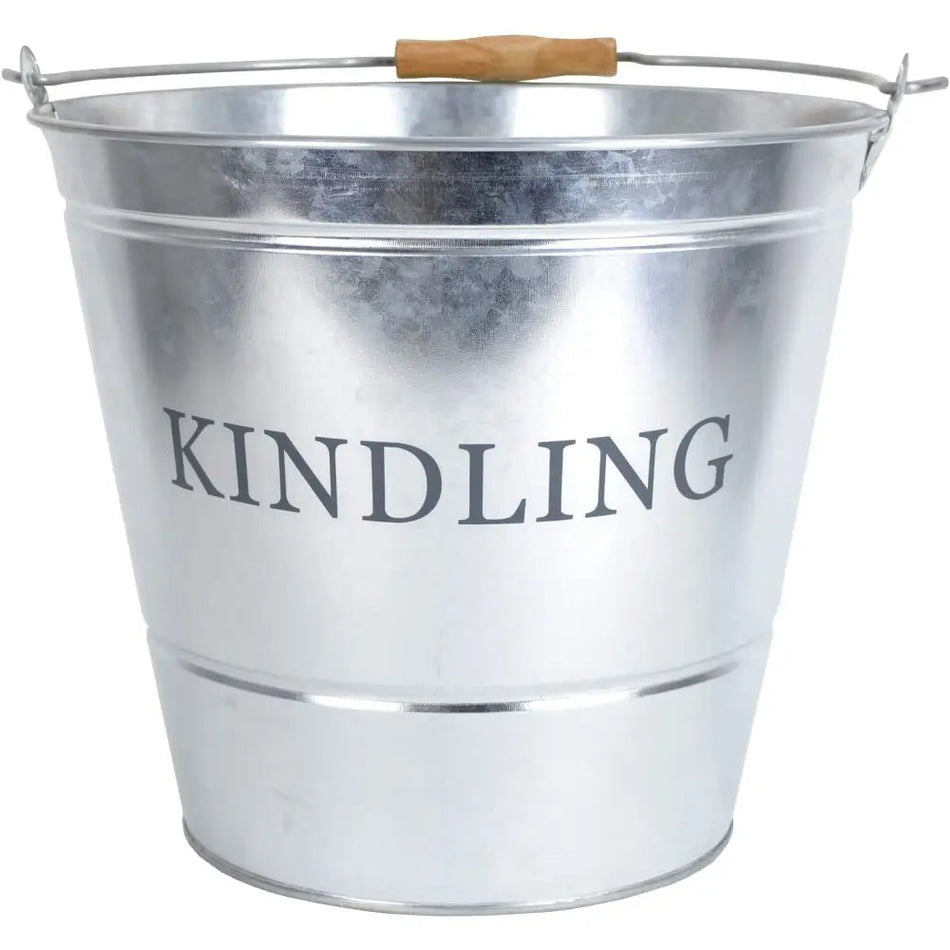 Manor 32cm Kindling Galvanised Coal Bucket 0456 - Fireside