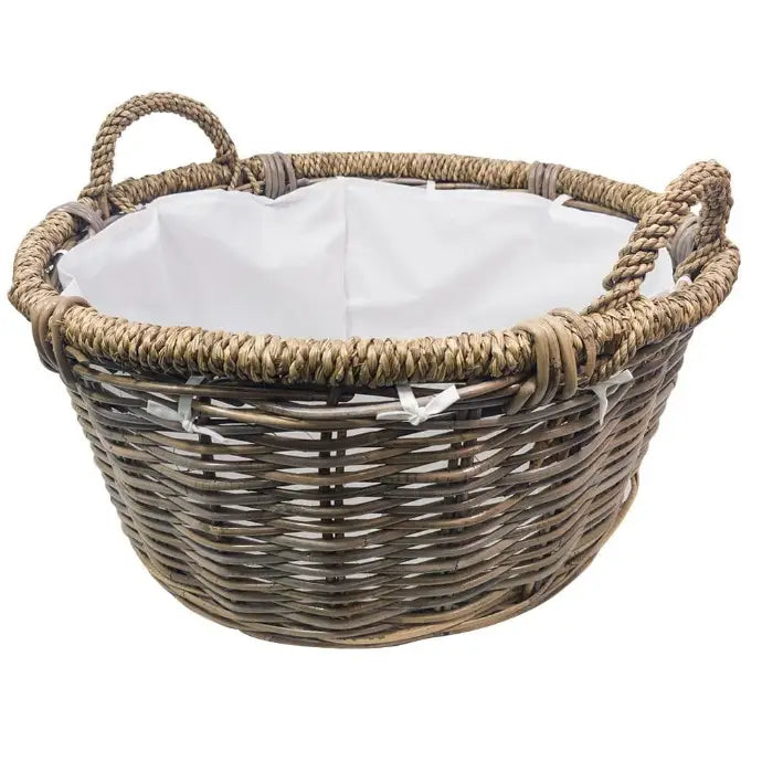 Manor Rosewood Rattan Basket - 57x57x37cm - Fireside