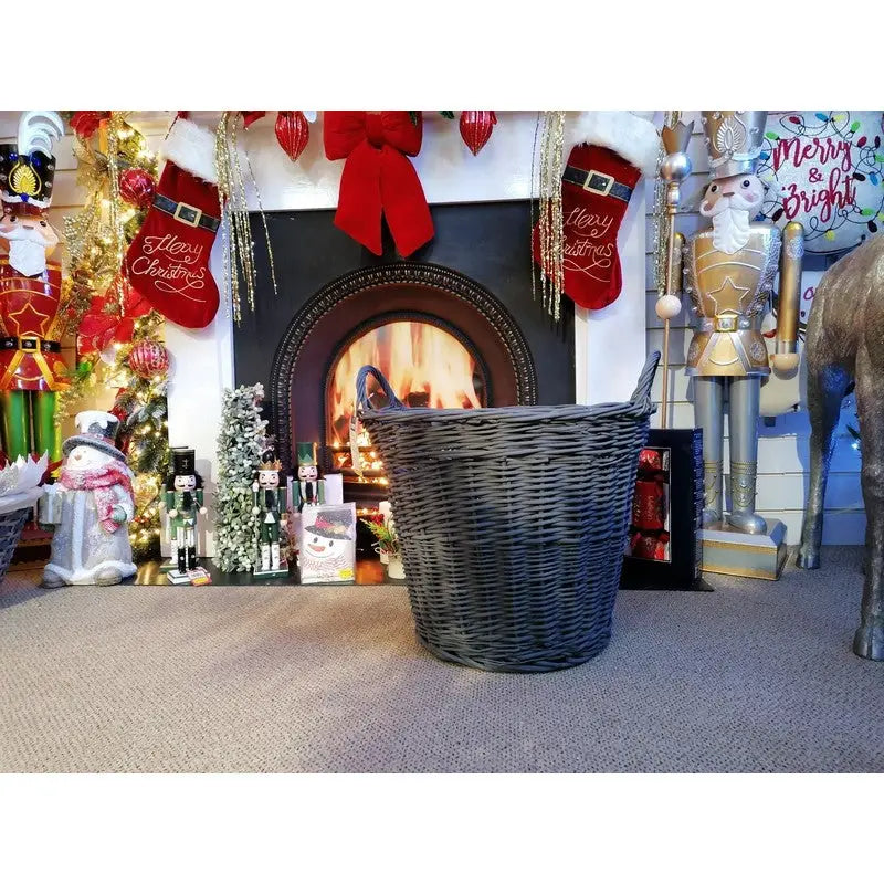 Manor Tapton Log Basket - Large - Dark Grey - Log Basket