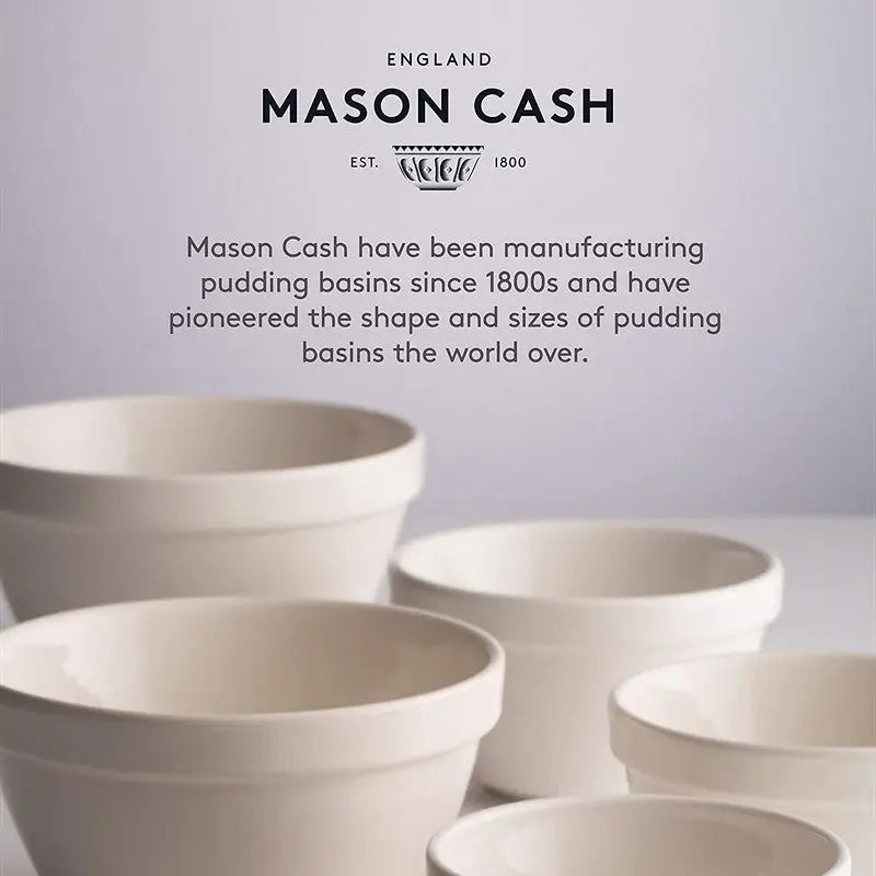Mason Cash White Ceramic Pudding Basin Bowls - 12.5 / 14 /