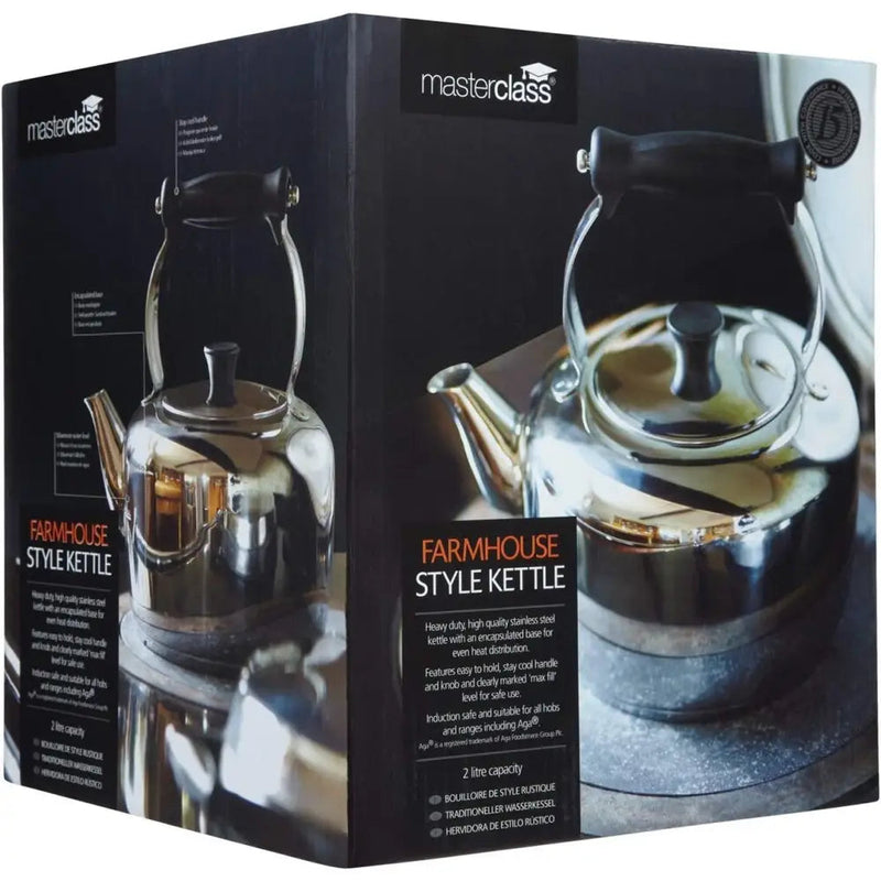 Masterclass Farmhouse Stove Kettle Stainless Steel 2l -