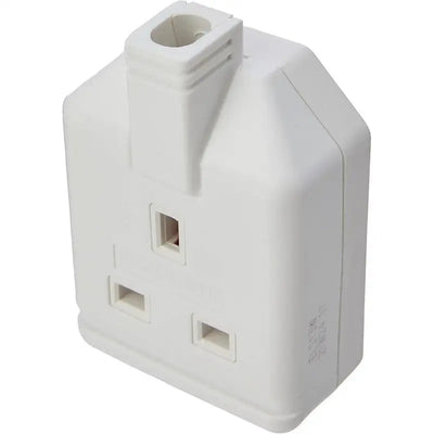 Masterplug White 13amp Rubber Trailing Socket - Single