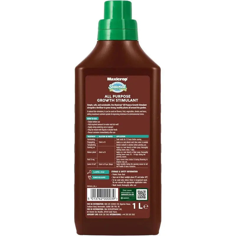 Maxicrop Seaweed Extract Plant Growth Stimulant - 1 Litre