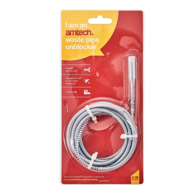 Amtech Drain Waste Pipe Unblocker