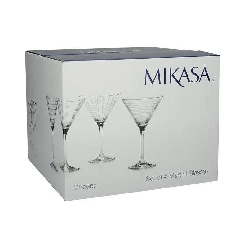 Mikasa Cheers Set Of 4 Martini Glasses - Kitchenware