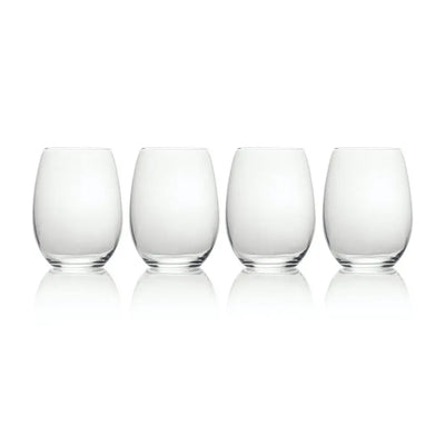 Mikasa Julie 19.75oz Stemless Wine Glasses 584ml 4 Pack -
