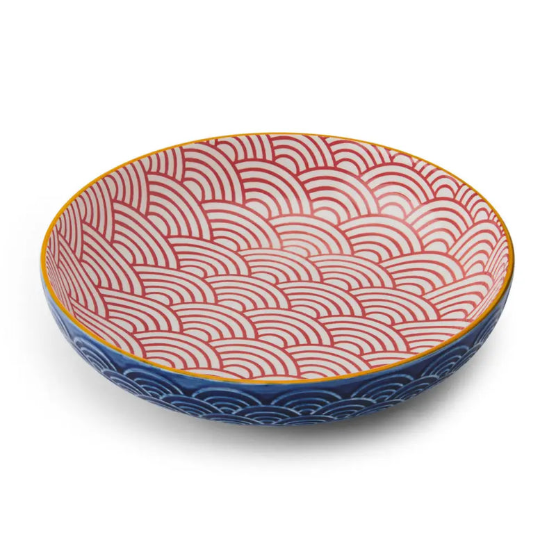 Mikasa Stoneware Pasta Bowl 21 cm - Various Designs - Blue