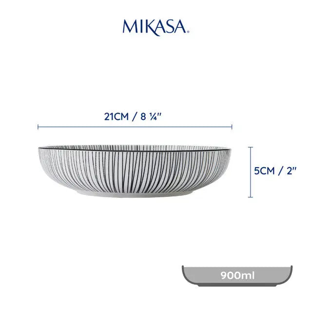 Mikasa Stoneware Pasta Bowl 21 cm - Various Designs