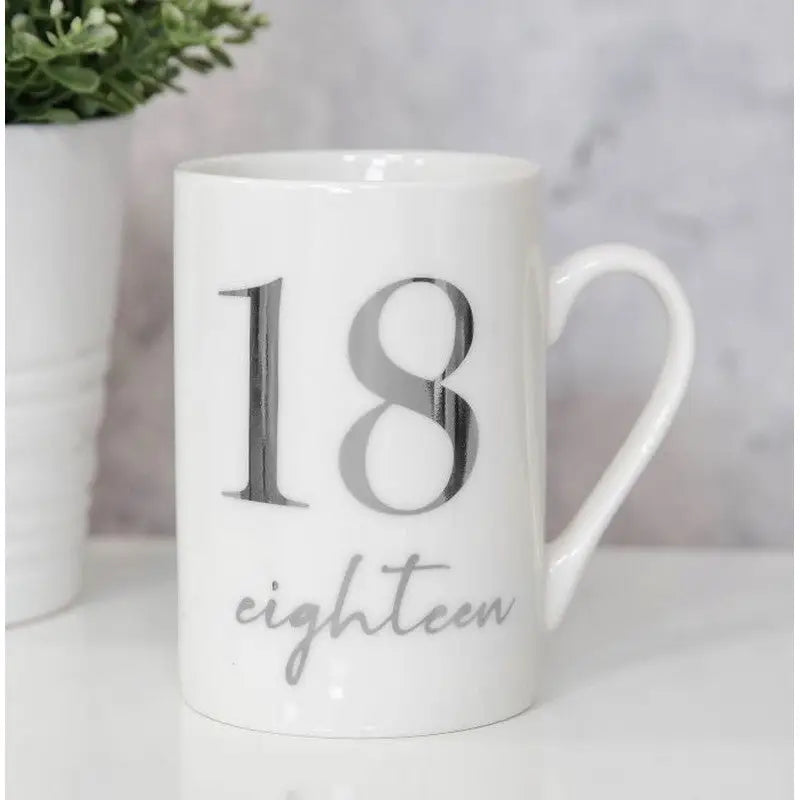 Milestone Porcelain 11Oz Mug With Silver Foil - Various Ages