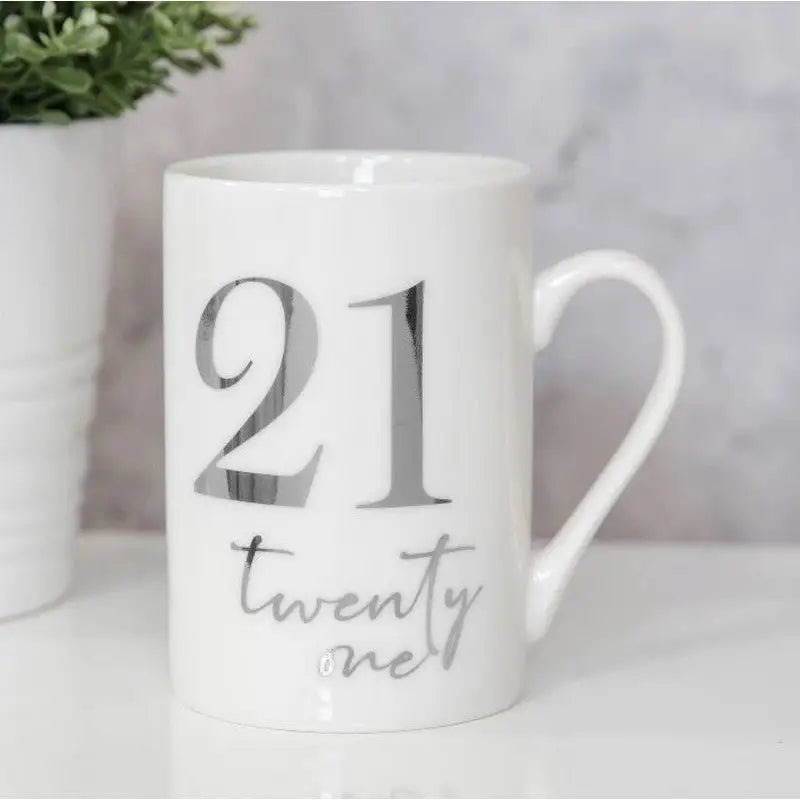 Milestone Porcelain 11Oz Mug With Silver Foil - Various Ages