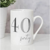 Milestone Porcelain 11Oz Mug With Silver Foil - Various Ages