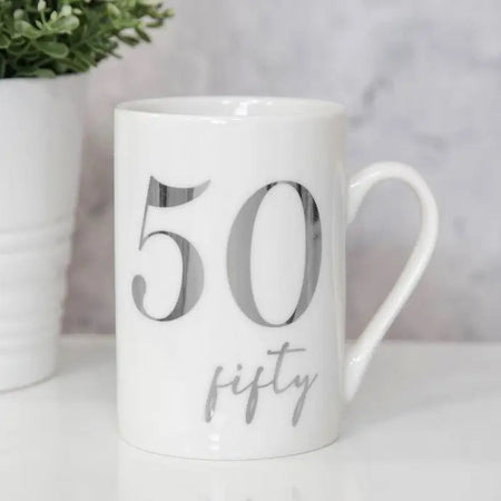 Milestone Porcelain 11Oz Mug With Silver Foil - Various Ages