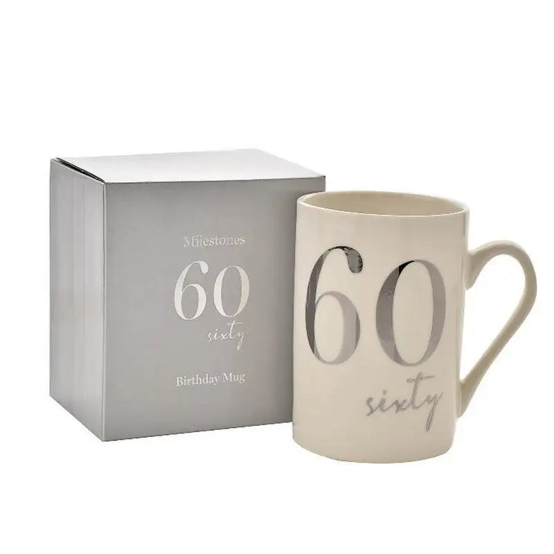 Milestone Porcelain 11Oz Mug With Silver Foil - Various Ages