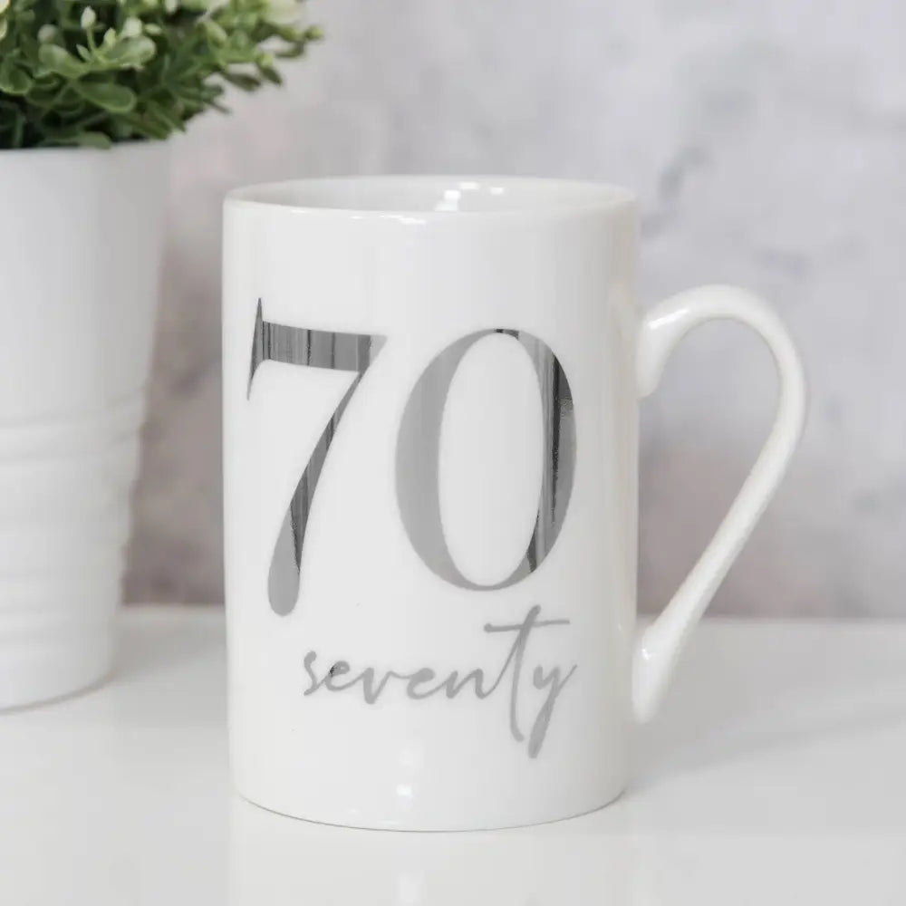Milestone Porcelain 11Oz Mug With Silver Foil - Various Ages