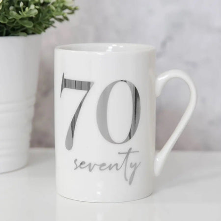 Milestone Porcelain 11Oz Mug With Silver Foil - Various Ages