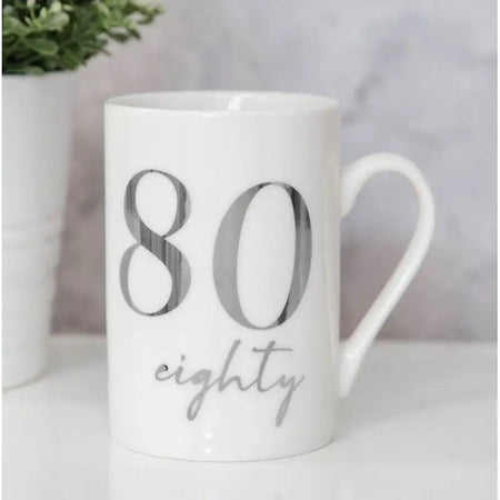 Milestone Porcelain 11Oz Mug With Silver Foil - Various Ages