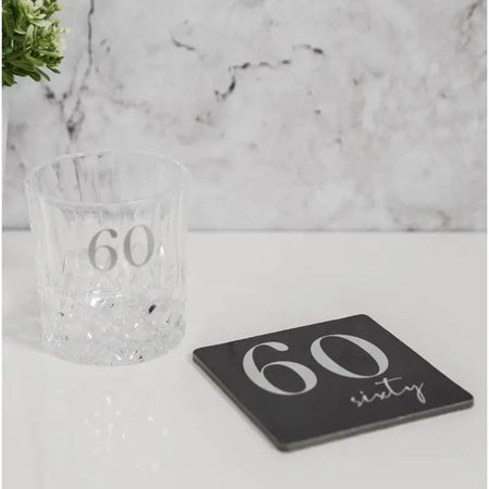 Milestones Cut Glass Whisky Tumbler & Coaster - Various Ages